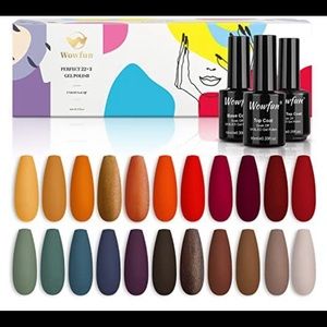 22 different gel nail polishes NIB